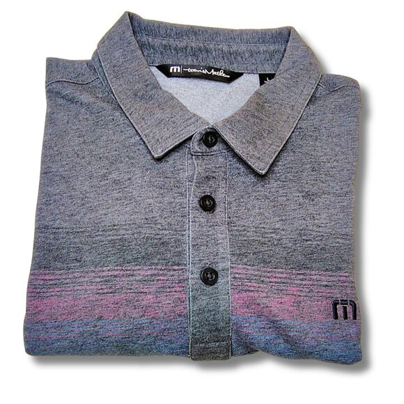 Travis Mathew Gray WERE DANCIN Performance Polo L - Picture 3 of 8
